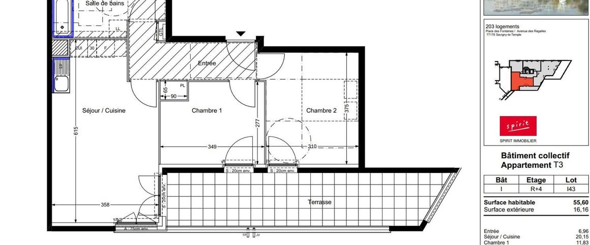 location Appartement T3 DE 55.6m² À SAVIGNY LE TEMPLE - Photo 1