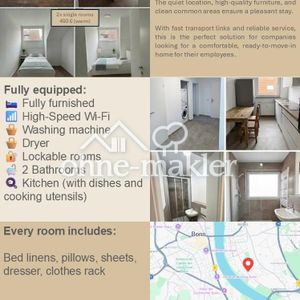 Möblierte 4-Zimmer-Wohnung – All Inclusive (Zimmer einzeln mietbar / Mädchen WG / Personalwohnung) - Photo 2