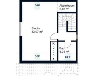 Helle 1-Zimmer Wohnung mit modernem Badezimmer + Küchenzeile - Foto 1