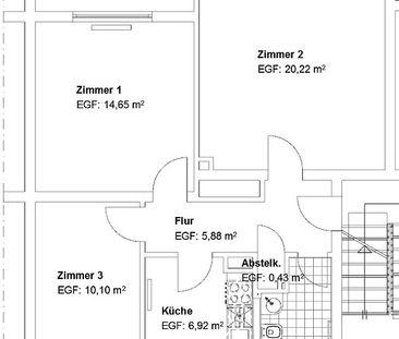 Zentral gelegene 3 ZKB mit Balkon, nahe Klinikum! - Foto 1