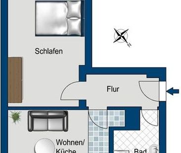 Schöne 2-Zimmer-Wohnung zu mieten - Foto 5