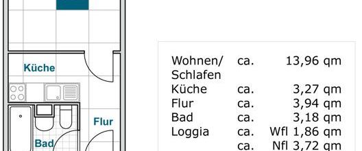 Eine 1 Raumwohnung für Studenten/Azubis - mit Balkon! - Foto 1