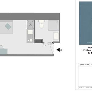Location appartement 1 pièce de 16.83m² - Photo 3