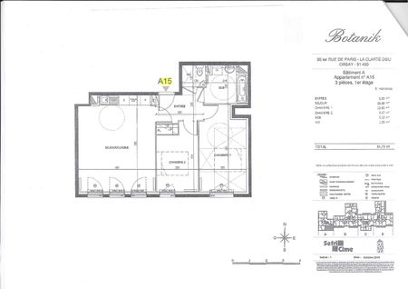 Location Appartement 3 pièces 61m² - Photo 2