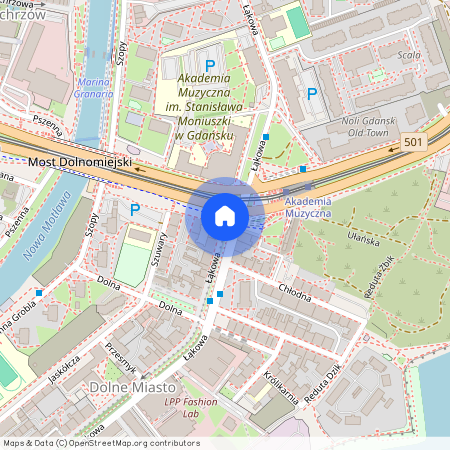 ul. Łąkowa, Śródmieście, Gdańsk, pomorskie