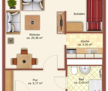Preiswerte Single- oder Seniorenwohnung mit ebenerdigem Zugang - Foto 1