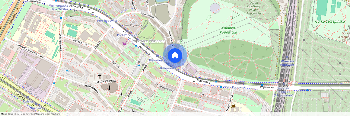 ul. Białowieska, Popowice Północne, Fabryczna, Wrocław, dolnośląskie