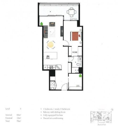 Super Large 1 Bedroom + Study - Photo 4