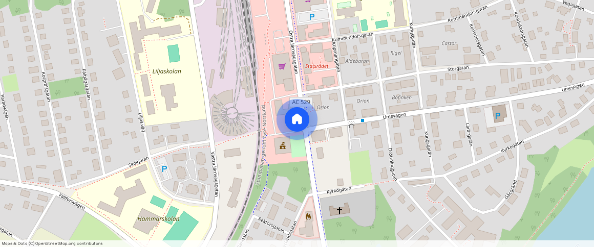 Östra järnvägsgatan **, Vännäs