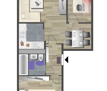 3-Raum-Wohnung im Chemnitzer Süden - Foto 5