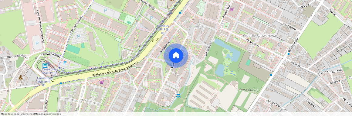 ul. Chmieleniec, Ruczaj, Dębniki, Kraków, małopolskie