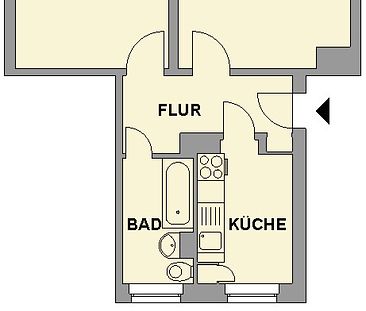 2-Raum-Wohnung mit Tageslichtbad - Foto 5