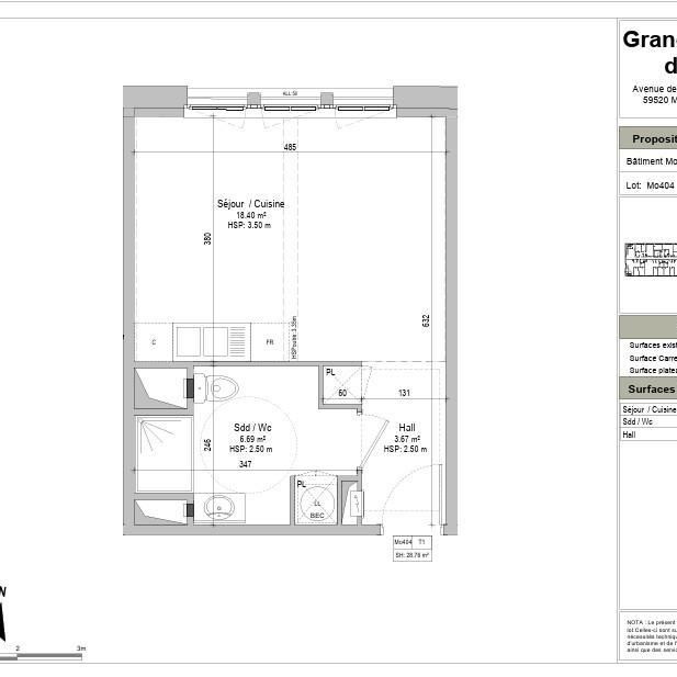 Location Appartement 1 pièce 28m² MARQUETTE LEZ LILLE 59520 - Photo 2
