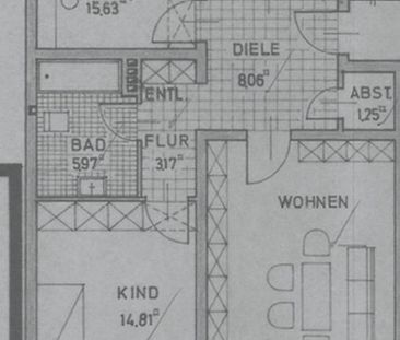 3 Zimmer Wohnung in ruhiger Sackgassenlage zu vermieten - Foto 1