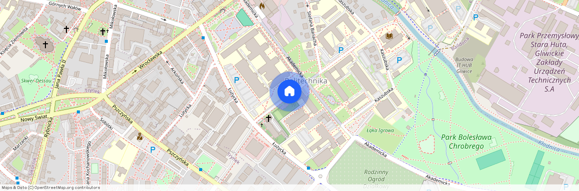 ul. Bolesława Krzywoustego, Politechnika, Gliwice, śląskie