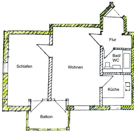 Sanierte 2-Zimmer-Wohnung mit Balkon in Unterhaching am Hachinger Bach - Foto 4