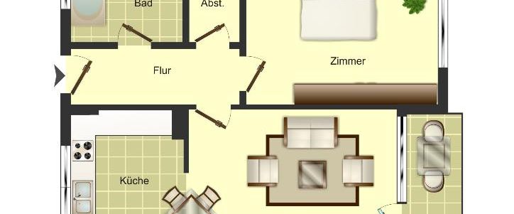 Demnächst frei! 2-Zimmer-Wohnung in Köln Longerich - Foto 1