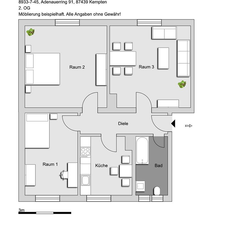 3,0-Zimmer-Wohnung in Kempten (Allgäu) Innenstadt-Kempten - Foto 1