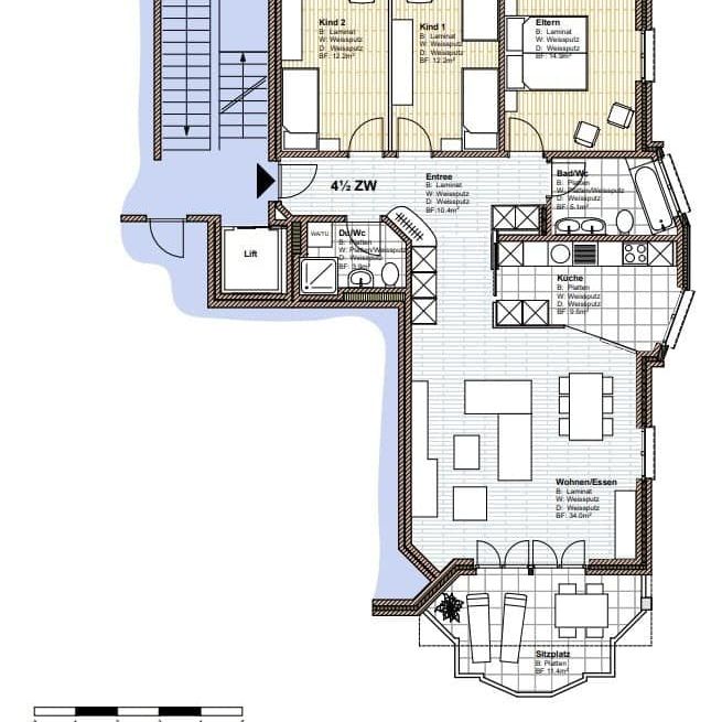 4.5 Zimmer, 110 m² - Foto 1