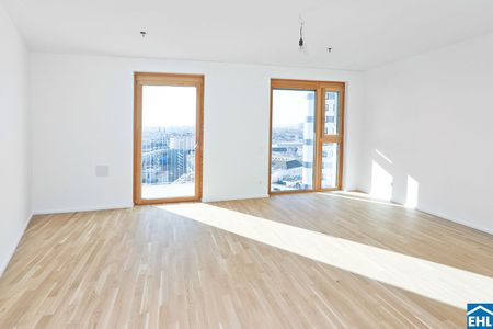 Sonnwendviertel: 1-Zimmer-Wohnung mit Balkon im 19. OG – Fitnessraum, Co-Working & Rooftop-Terrasse inklusive! - Photo 2