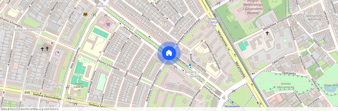 ul. Bolesława Podczaszyńskiego, Stare Bielany, Bielany, Warszawa, mazowieckie