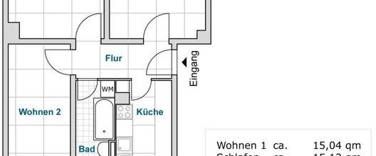 Schnell sein lohnt sich! 3 Zimmerwohnung mit Balkon - Foto 1