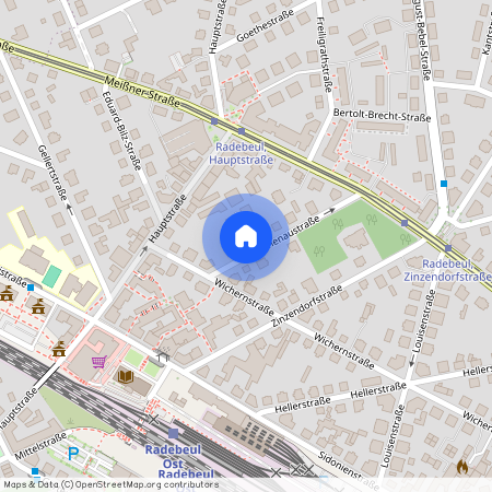 Lage, Rathenaustraße 4, 01445 Radebeul