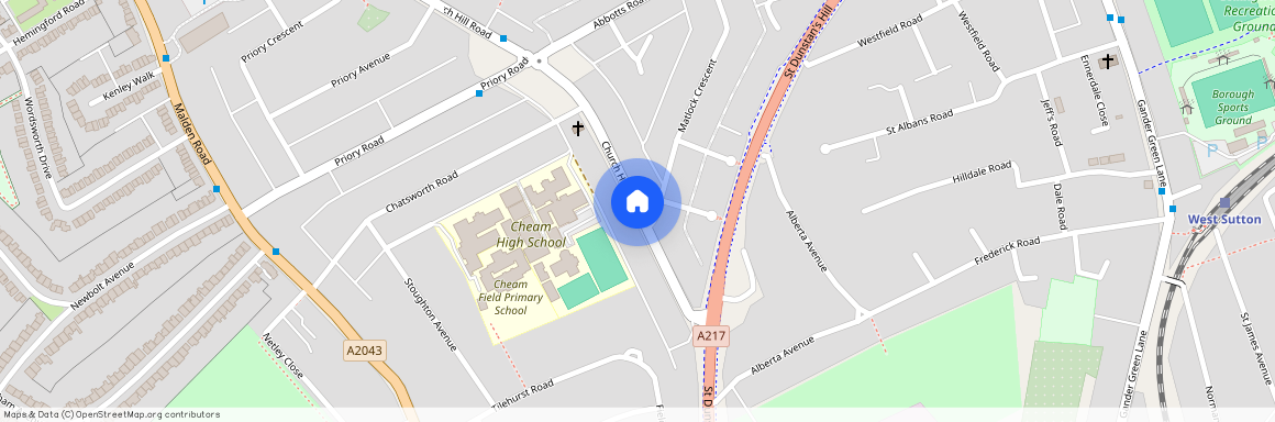 Church Hill Road, Sutton, Cheam