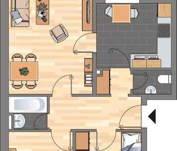 Demnächst verfügbar! 3-Zimmer-Wohnung in Wolfsburg Vorsfelde - Foto 1