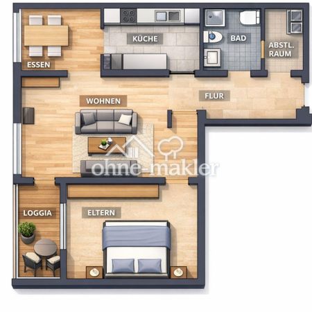 Sanierte 2,5-Zimmer-Wohnung mit Balkon in Leonberg - Photo 5