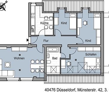 Tolle 4-Zimmer-Wohnung in Derendorf - Photo 3