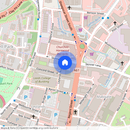 Skinner Lane, Leeds, West Yorkshire, UK, LS7