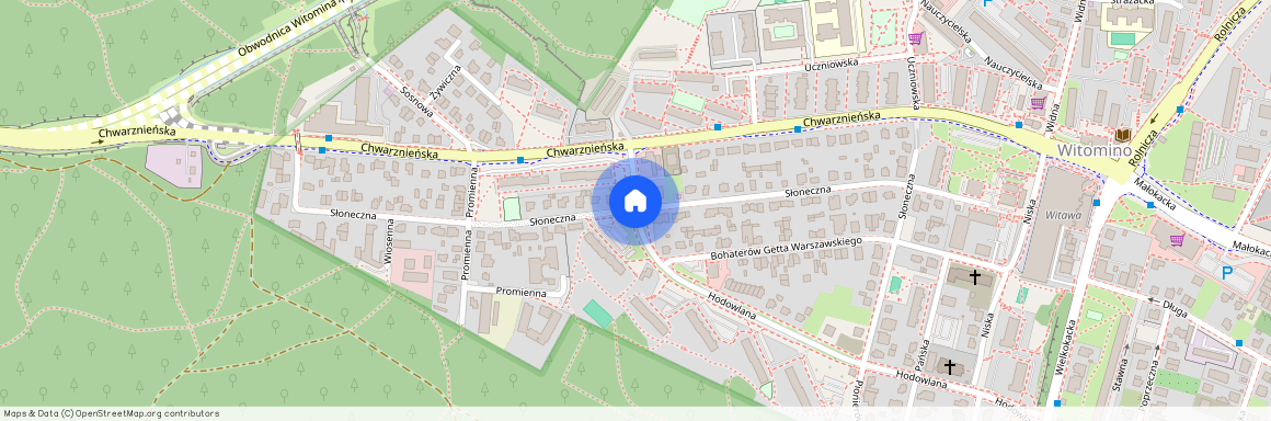 ul. Słoneczna, Witomino-Leśniczówka, Gdynia, pomorskie