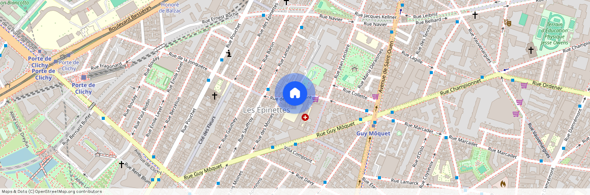 Rue Lantiez, entre Rue de la Jonquiere et Boulevard des Bessieres 75017 Paris (17e arrondissement)