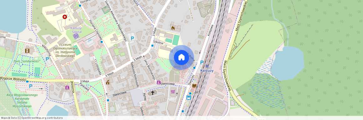 ul. Kolejowa, Kartuzy, Kartuzy, kartuski, pomorskie