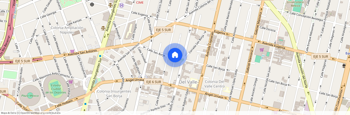 Renta de departamento BARTOLACHE, Colonia Del Valle Centro, C.P. 03100, Df / Cdmx