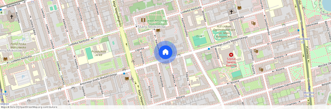 ul. Kwiatowa, Stary Mokotów, Mokotów, Warszawa, mazowieckie