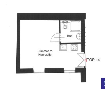 Provisionsfrei: Renovierter 25m² Altbau mit Einbauküche beim Rochus... - Photo 6