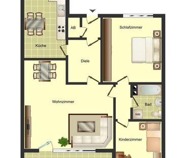 Demnächst frei! 3-Zimmer-Wohnung in der City ab März zu besichtigen - Photo 1