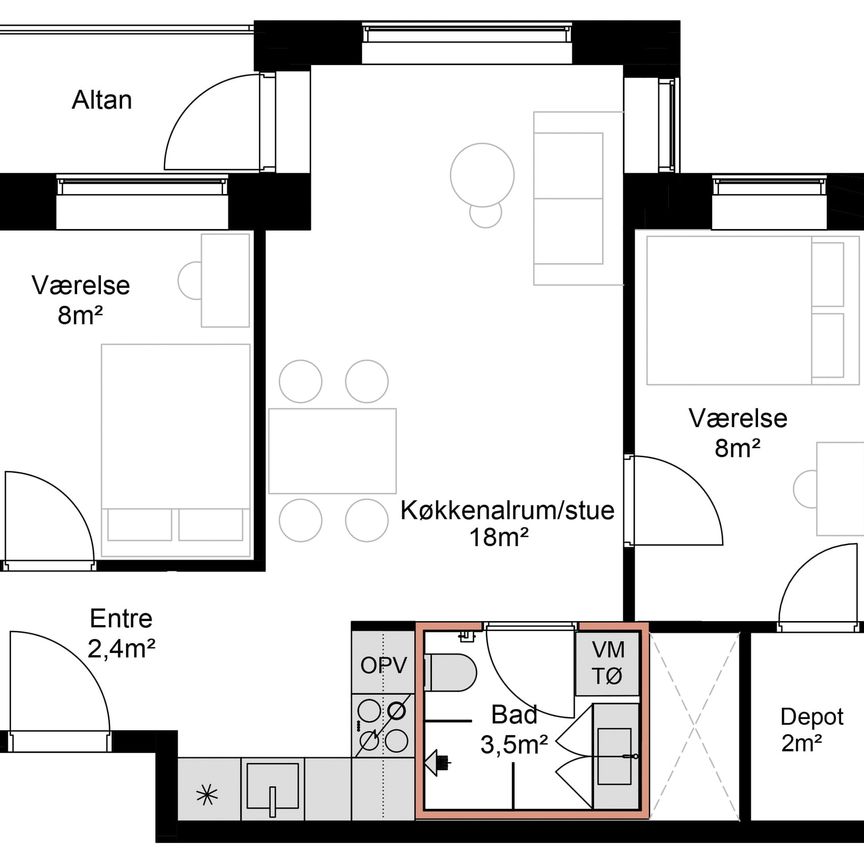 Jarlsberggade 5A, 2 lejl. 1 - Foto 2