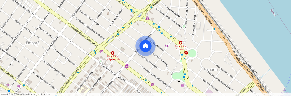 Rua Professor Torres Homem, Aparecida - Santos