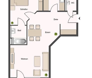 Große 2-Zimmer-Wohnung in der Heimstättensiedlung - Foto 5