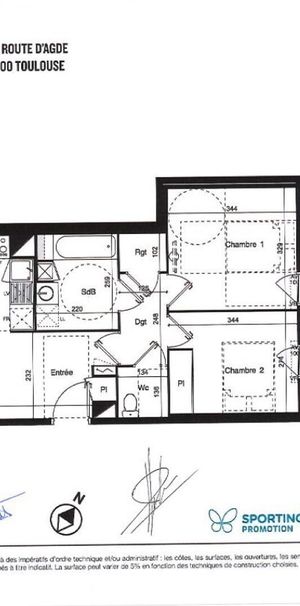 location Appartement T2 DE 33.73m² À TOULOUSE - Photo 2