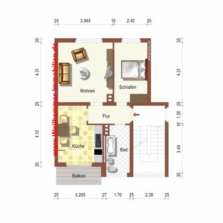 Sehr gepflegte Wohnung nähe der HTW in Alt-Saarbrücken - Photo 3