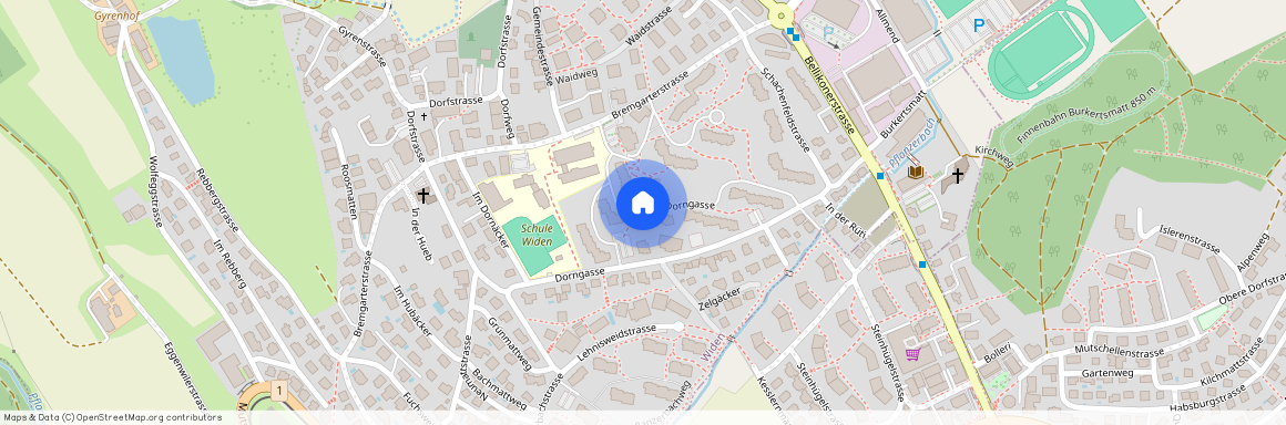 Dorngasse 41, 8967 Widen, Lageplan