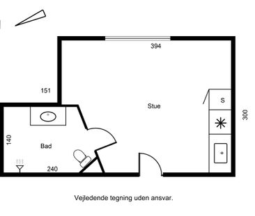 1-værelses lejlighed i centrum - Foto 1