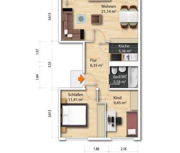 3-Zimmer Mietwohnung - Leuben - Photo 3