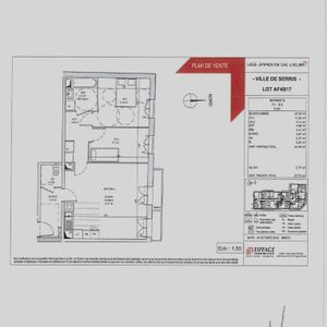 Appartement Serris 3 pièce(s) 65.08 m2, - Photo 2