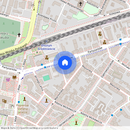 ul. Partyzantów, Osiedle Kętrzyńskiego, Olsztyn, warmińsko-mazurskie