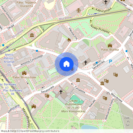 ul. Senatorska, Śródmieście Północne, Śródmieście, Warszawa, mazowieckie